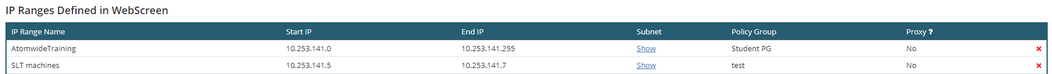 In this example 10.253.141.5, 10.253.141.6 & 10.253.141.7 will receive the test policy group as it's defined as a smaller number of IP addresses here, compared to Student PG where they also appear. 