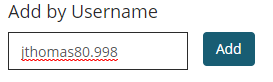 add by username